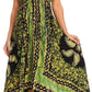 Sakkas Aleayma Strapless Long Adjustable Bead Embroidered Dyed Halter Top Dress