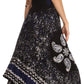 Sakkas Aleayma Strapless Long Adjustable Bead Embroidered Dyed Halter Top Dress