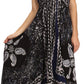 Sakkas Aleayma Strapless Long Adjustable Bead Embroidered Dyed Halter Top Dress