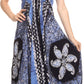 Sakkas Aleayma Strapless Long Adjustable Bead Embroidered Dyed Halter Top Dress