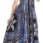 Sakkas Aleayma Strapless Long Adjustable Bead Embroidered Dyed Halter Top Dress