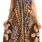 Sakkas Aleayma Strapless Long Adjustable Bead Embroidered Dyed Halter Top Dress
