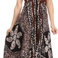 Sakkas Aleayma Strapless Long Adjustable Bead Embroidered Dyed Halter Top Dress