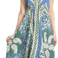Sakkas Aleayma Strapless Long Adjustable Bead Embroidered Dyed Halter Top Dress