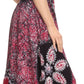 Sakkas Aleayma Strapless Long Adjustable Bead Embroidered Dyed Halter Top Dress