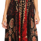 Sakkas Aleayma Strapless Long Adjustable Bead Embroidered Dyed Halter Top Dress