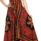 Sakkas Aleayma Strapless Long Adjustable Bead Embroidered Dyed Halter Top Dress