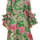 Sakkas Tale Women's Maxi Long Sleeve Wrap Dress with Pockets African Ankara Print