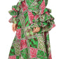 Sakkas Tale Women's Maxi Long Sleeve Wrap Dress with Pockets African Ankara Print