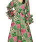 Sakkas Tale Women's Maxi Long Sleeve Wrap Dress with Pockets African Ankara Print