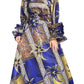 Sakkas Tale Women's Maxi Long Sleeve Wrap Dress with Pockets African Ankara Print