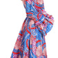 Sakkas Tale Women's Maxi Long Sleeve Wrap Dress with Pockets African Ankara Print