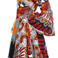 Sakkas Tale Women's Maxi Long Sleeve Wrap Dress with Pockets African Ankara Print