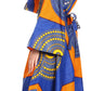 Sakkas Tale Women's Maxi Long Sleeve Wrap Dress with Pockets African Ankara Print