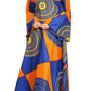 Sakkas Tale Women's Maxi Long Sleeve Wrap Dress with Pockets African Ankara Print