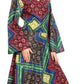 Sakkas Tale Women's Maxi Long Sleeve Wrap Dress with Pockets African Ankara Print