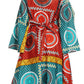 Sakkas Tale Women's Maxi Long Sleeve Wrap Dress with Pockets African Ankara Print