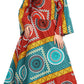 Sakkas Tale Women's Maxi Long Sleeve Wrap Dress with Pockets African Ankara Print