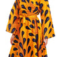 Sakkas Tale Women's Maxi Long Sleeve Wrap Dress with Pockets African Ankara Print