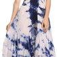 Sakkas Sami Long Sleeveless Spaghetti Strap Handkerchief Hem Dress With Corset Top