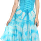 Sakkas Sami Long Sleeveless Spaghetti Strap Handkerchief Hem Dress With Corset Top
