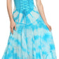 Sakkas Sami Long Sleeveless Spaghetti Strap Handkerchief Hem Dress With Corset Top