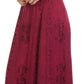Sakkas Ashlay Adjustable Long Paneled Ruffled Cap Sleeve Scoop Neck Batik Dress