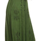 Sakkas Ashlay Adjustable Long Paneled Ruffled Cap Sleeve Scoop Neck Batik Dress