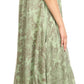 Sakkas Paak Tall Long Batik Paisely Print Ruffle Hem Lined Caftan Tank Top Dress