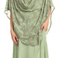 Sakkas Paak Tall Long Batik Paisely Print Ruffle Hem Lined Caftan Tank Top Dress