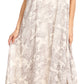 Sakkas Paak Tall Long Batik Paisely Print Ruffle Hem Lined Caftan Tank Top Dress