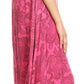 Sakkas Paak Tall Long Batik Paisely Print Ruffle Hem Lined Caftan Tank Top Dress