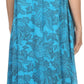 Sakkas Paak Tall Long Batik Paisely Print Ruffle Hem Lined Caftan Tank Top Dress