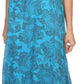 Sakkas Paak Tall Long Batik Paisely Print Ruffle Hem Lined Caftan Tank Top Dress
