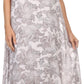 Sakkas Paak Tall Long Batik Paisely Print Ruffle Hem Lined Caftan Tank Top Dress