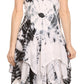 Sakkas Paige Mid Length Handkerchief Tank Top Spaghetti Strap Dress With Tie Dye