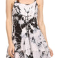 Sakkas Paige Mid Length Handkerchief Tank Top Spaghetti Strap Dress With Tie Dye