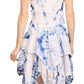 Sakkas Paige Mid Length Handkerchief Tank Top Spaghetti Strap Dress With Tie Dye