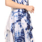 Sakkas Paige Mid Length Handkerchief Tank Top Spaghetti Strap Dress With Tie Dye