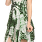 Sakkas Paige Mid Length Handkerchief Tank Top Spaghetti Strap Dress With Tie Dye