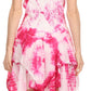 Sakkas Paige Mid Length Handkerchief Tank Top Spaghetti Strap Dress With Tie Dye