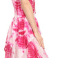 Sakkas Paige Mid Length Handkerchief Tank Top Spaghetti Strap Dress With Tie Dye