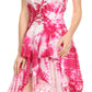 Sakkas Paige Mid Length Handkerchief Tank Top Spaghetti Strap Dress With Tie Dye