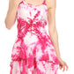 Sakkas Paige Mid Length Handkerchief Tank Top Spaghetti Strap Dress With Tie Dye
