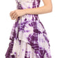 Sakkas Paige Mid Length Handkerchief Tank Top Spaghetti Strap Dress With Tie Dye