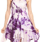 Sakkas Paige Mid Length Handkerchief Tank Top Spaghetti Strap Dress With Tie Dye