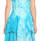 Sakkas Paige Mid Length Handkerchief Tank Top Spaghetti Strap Dress With Tie Dye
