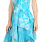 Sakkas Paige Mid Length Handkerchief Tank Top Spaghetti Strap Dress With Tie Dye