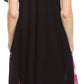 Sakkas Elisha Mid Length Batik Caftan Embroidered Cap Sleeves Floral Pattern