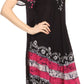 Sakkas Elisha Mid Length Batik Caftan Embroidered Cap Sleeves Floral Pattern